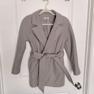 Wrap Pea Coat Gray
